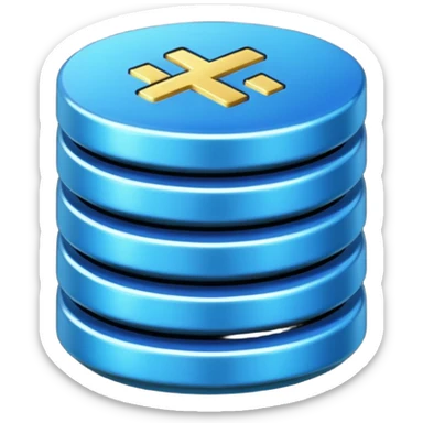 blue coins credit package sticker