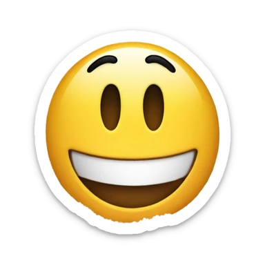 Happy emoji with a pile of salt sticker