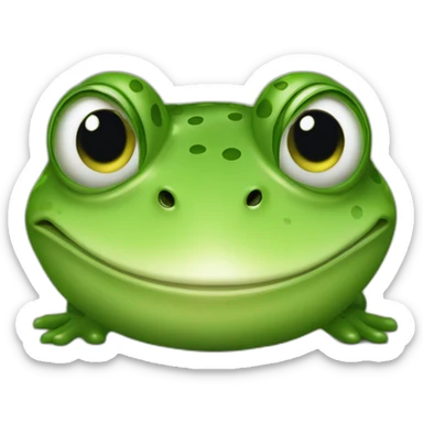 Une grenouille regarde une sourie sticker