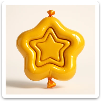dalgona candy with star shape, balloon style, inspired by Squid Game sticker