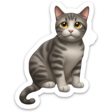 the cat is lying on the refrigerator sticker