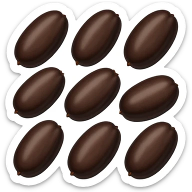 emoji of Austrian black big bean sticker