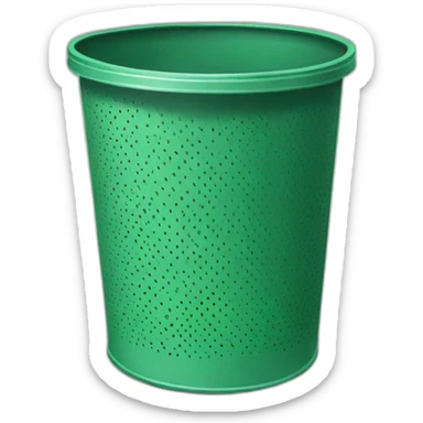 light Green Metal Trash Can sticker