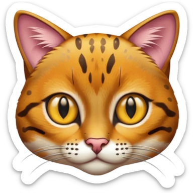 Rusty-spotted cat sticker