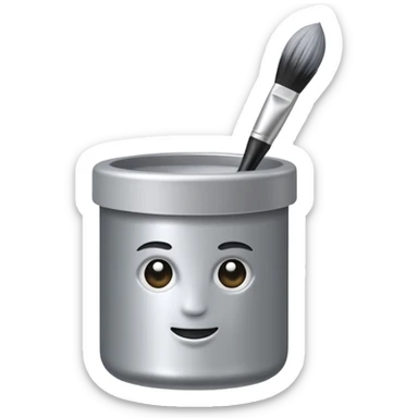 tube of hair dye with a brush next to it sticker