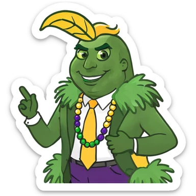 Gay Donald trump dancing at Mardi Gras sticker