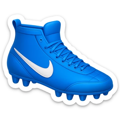 Make the football boot blue. The original style is emoji style, which does not support editing, so use the general style editor to keep the emoji look while making the boot blue. sticker
