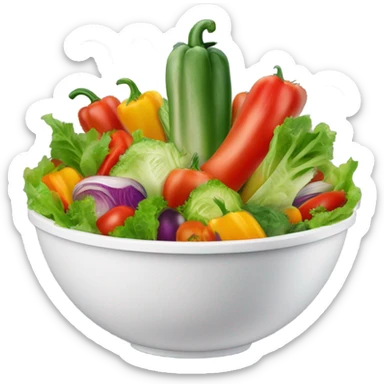 Salad with flames sticker