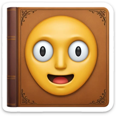 An English language textbook, no faces on it.  sticker