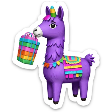 Purple Loot llama Pinata sticker