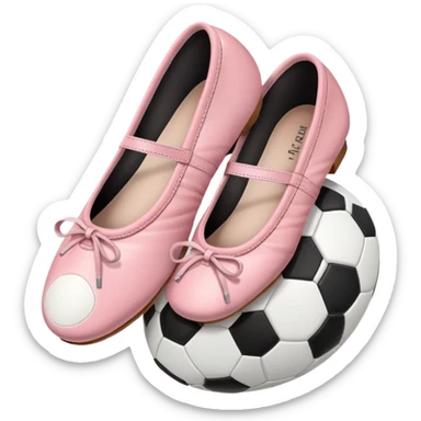 Ballet shoes and soccer ball sticker