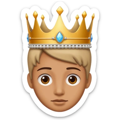 aggiungi una corona sulla testa sticker