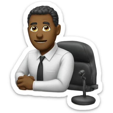 admin behind the desk sticker