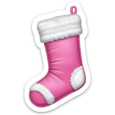 an aesthetic pink  christmas stocking sticker