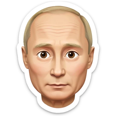 Vladimir Putin face sticker