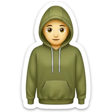 olive green hoodie sticker