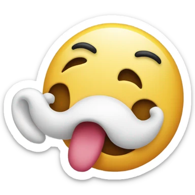 Emoji lying with long nose sticker