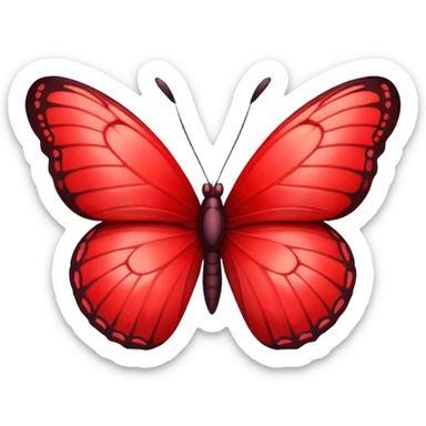 red butterfly sticker
