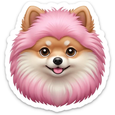 All Pink Pomeranian  sticker