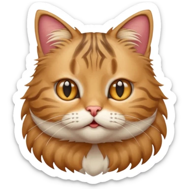 a nervous cat, like he’s going to ask a question to a girl sticker