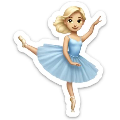 Pretty blonde ballerina girl sticker