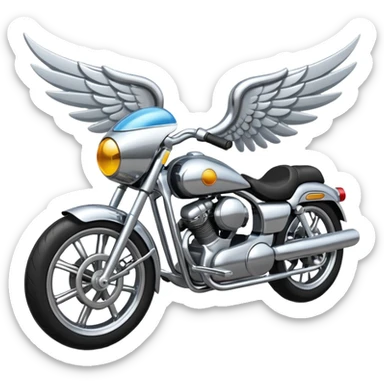 bike with wings sticker