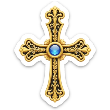 Orthodox cross. Transparent bakgrund. sticker