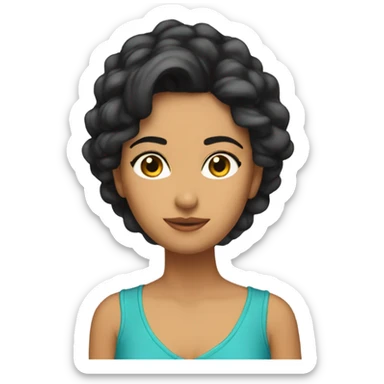 chica morena foto sticker