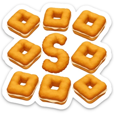 A bunch of chicken nuggets doing six seven sticker