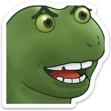 Bitting lip emoji sticker