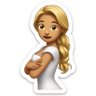 Una chica rezando sticker