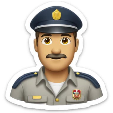 Guardia trabajo uniforme verano chile sticker