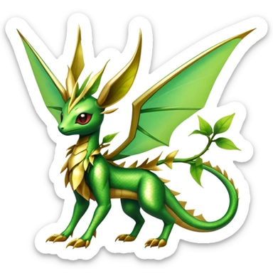 Shiny Exotic Flygon-Leafeon-Scyther-Hybrid-Creature sticker