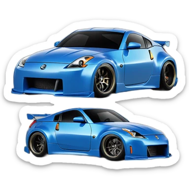 350z drift tuning blue sticker