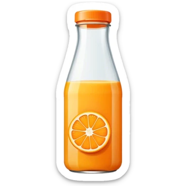 Orange juice bottle sticker