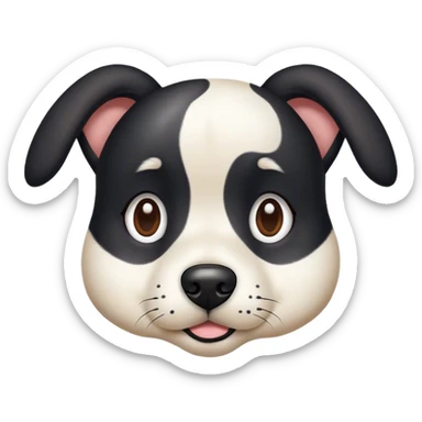 Black and white dog with spot on head sticker