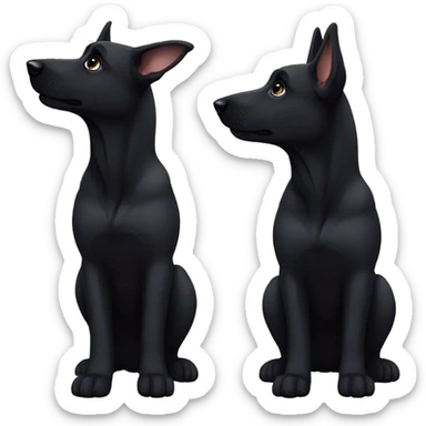 Black German shepherd puppy  sticker
