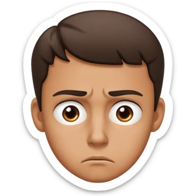 Create one core emoji that clearly represents the emotion “anxious.”
The emoji should show:

Facial tension

Worry or nervousness

A small sweat drop to indicate anxiety

The emoji must visually communicate emotional stress or nervous anticipation without using text. sticker