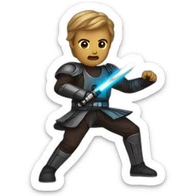 Lightsaber combat sticker