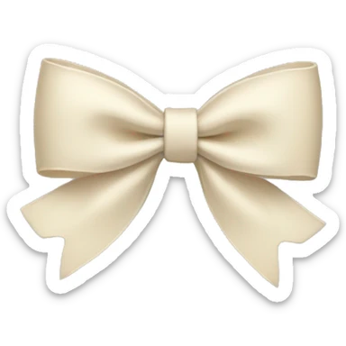 Cream bow sticker