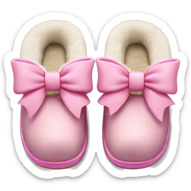 pink ￼ bow Ugg slippers sticker