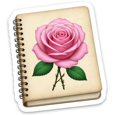 notebook rose sticker