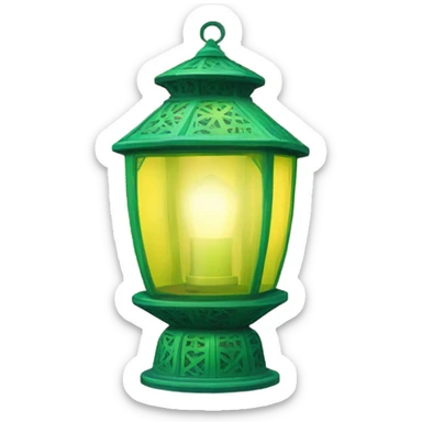 fucsia yellow green arabic lantern sticker