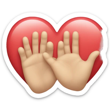 Handheart with a normal heart in the middle  sticker