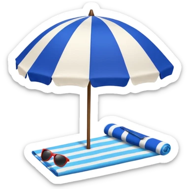 
beach vacation equipment sticker
