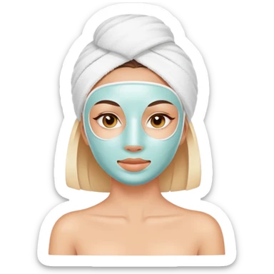 girl with spa mask sticker