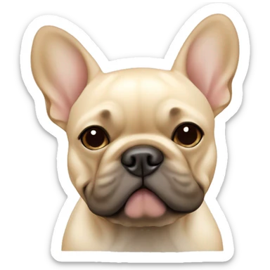 a beige french bulldog sticker