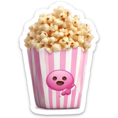 Popcorn pink sticker