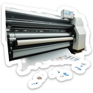 print machine sticker