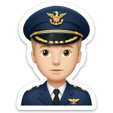 male navy soldier, bulgy face. sticker